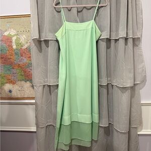 DKNY Light Green Textured Fabric